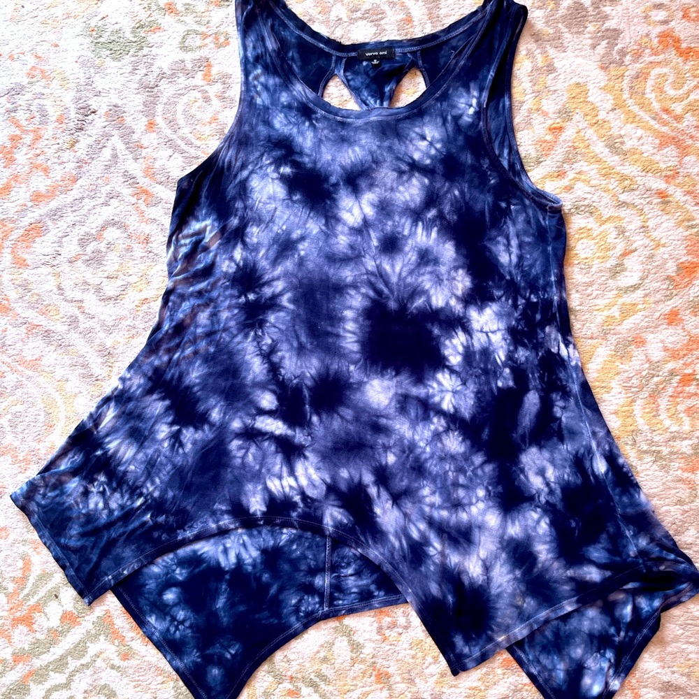 Tie die swing tunic tank